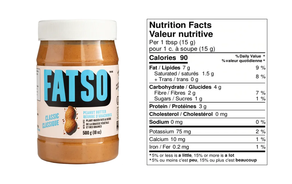 FATSO Classic Nutritional Information